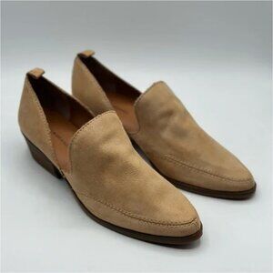 Lucky Brand Mahzal Leather Suede Slip-on Tan Colored Suede Booties Size 8.5